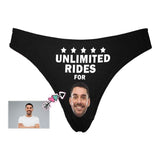 Custom Face Underwear Unlimited Rides Women's Thongs