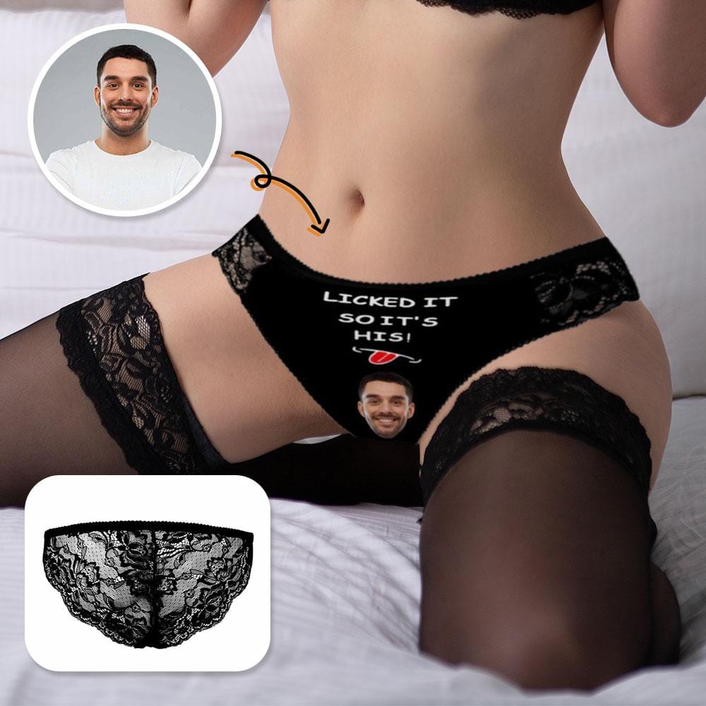 Custom Face Underwear Sexy Licked It Personalized Women&