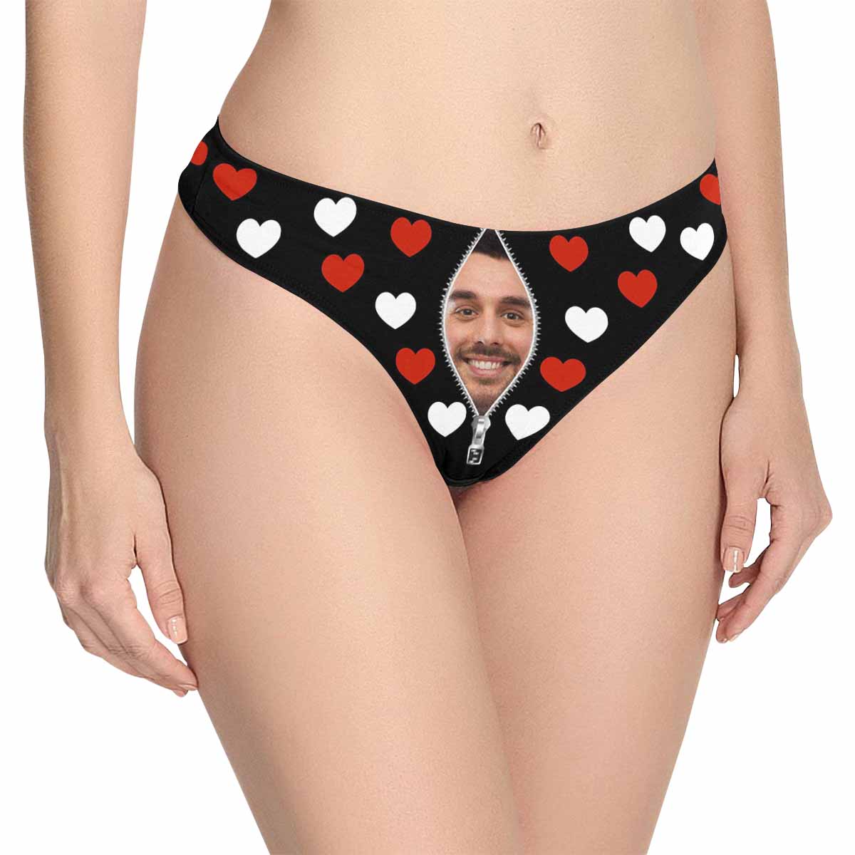 Custom Face Zipper Love Underwear Personalized Women&