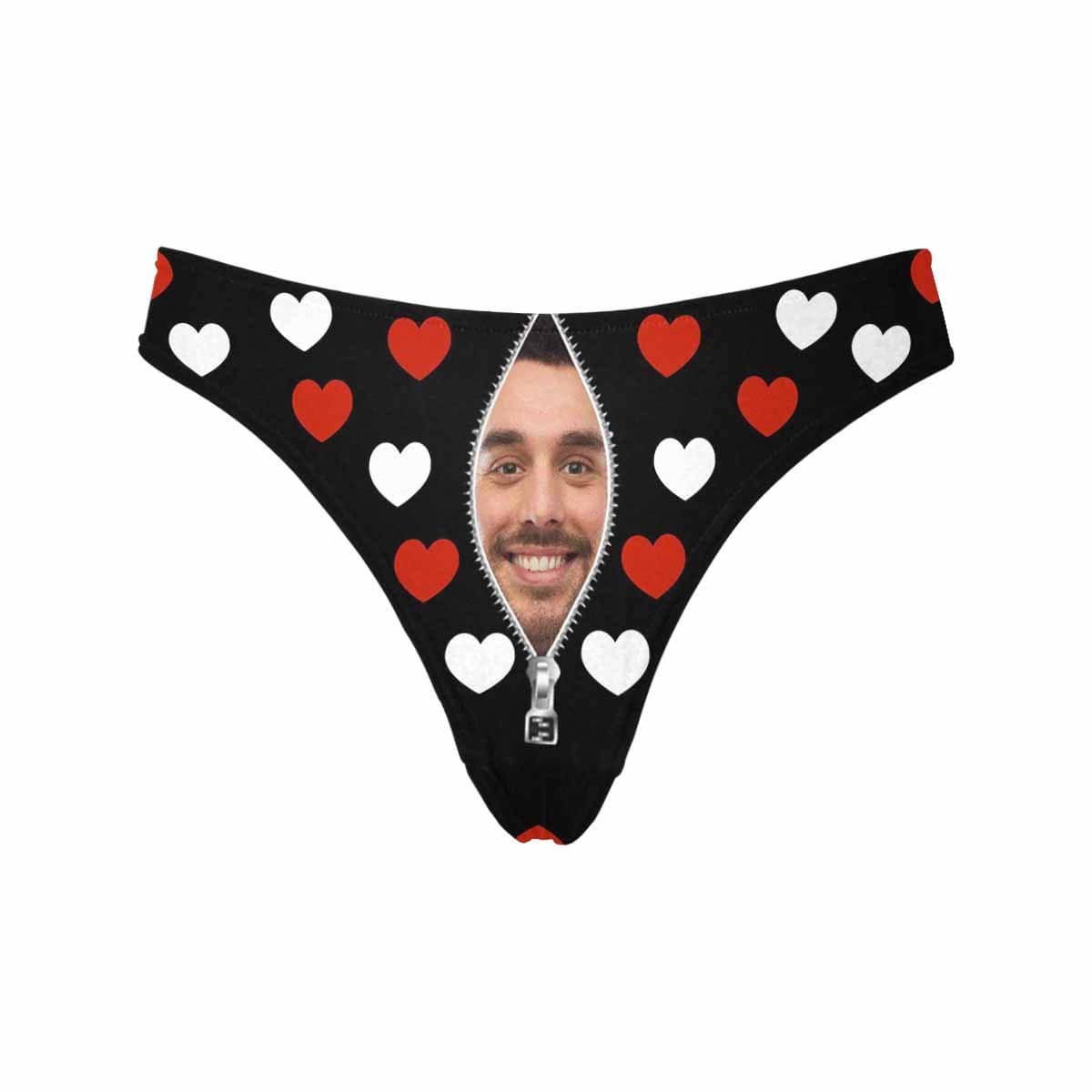 Custom Face Zipper Love Underwear Personalized Women&