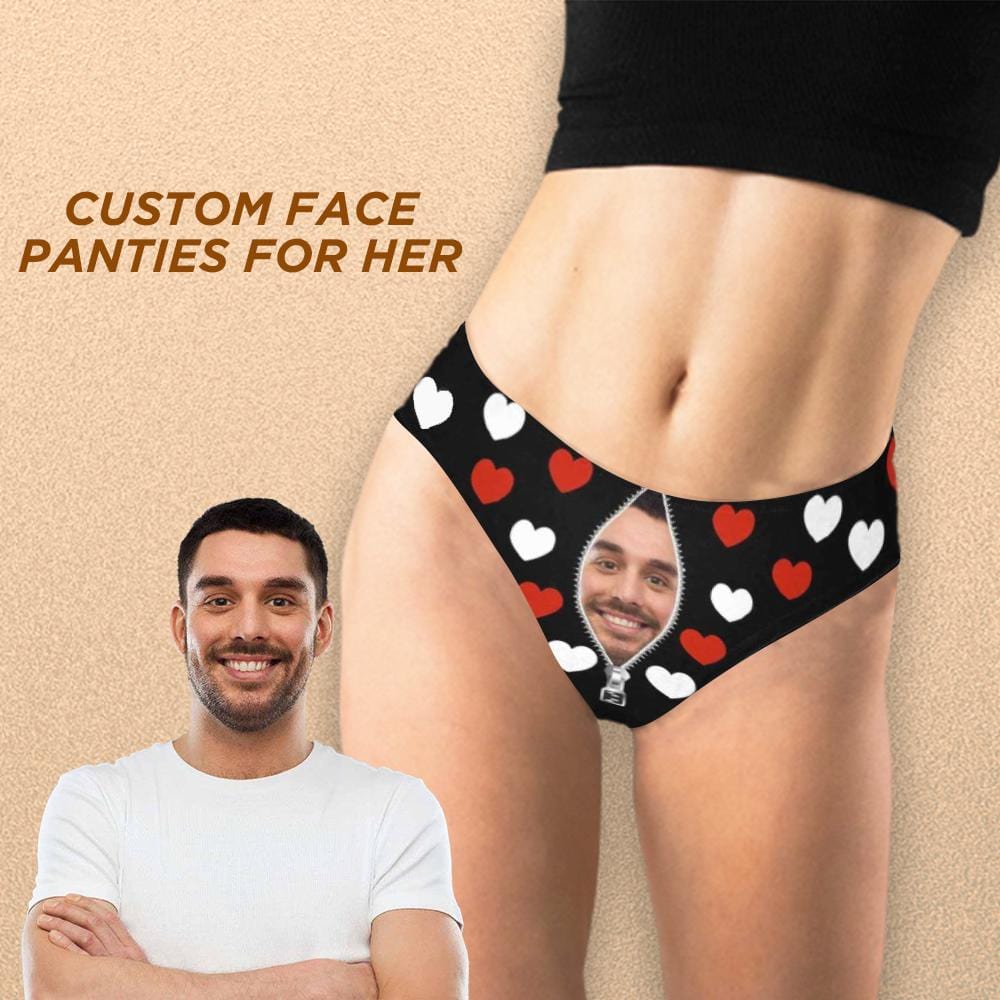 Custom Face Zipper Love Underwear Women&