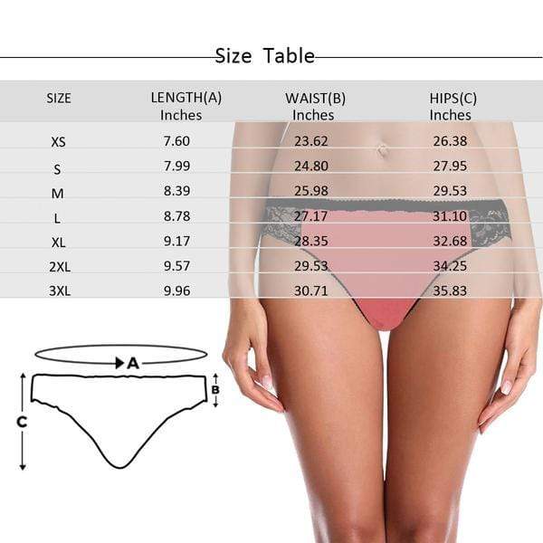 Custom Face Zipper Panties Personalized Photo Underwear Women&