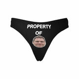 Custom Husband Face Women's Lingerie Design Black Background Property Underwear Personalized Panties Women's Classic Thongs