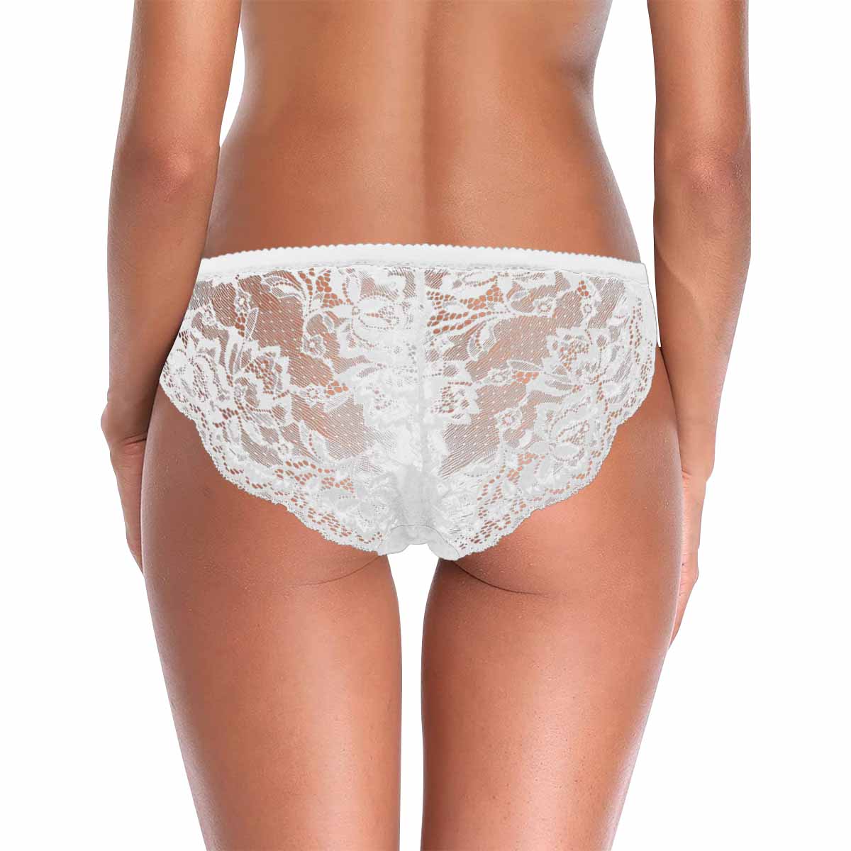 Custom Lace Underwear Personalized Face Bless This Meal Women&