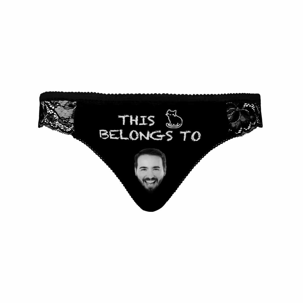 Custom Lace Underwear Personalized Face Cat Sexy Funny Panties Women&