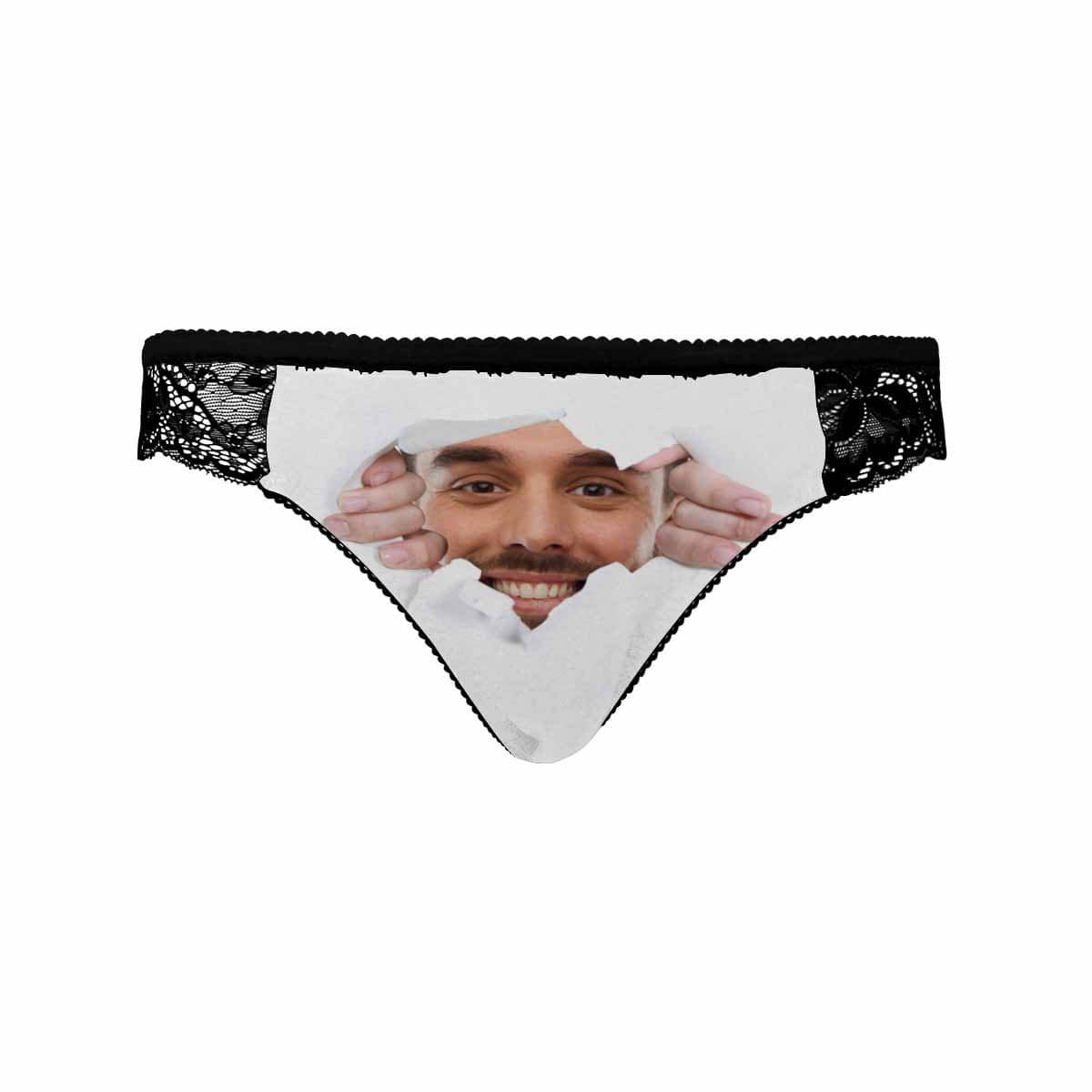 Custom Lace Underwear Personalized Face Tear Panties Sexy Funny Women&