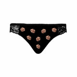 Custom Lace Underwear Personalized Face Women's Panties Sexy Funny Cartoon Women's Lace Panty