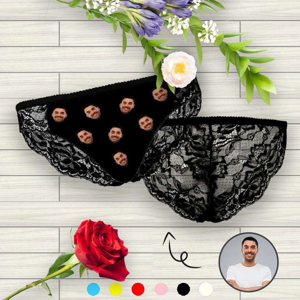 Custom Lace Underwear Personalized Face Cartoon Women&