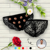 Custom Lace Underwear Personalized Face Cartoon Women's Lace Panty