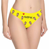 Custom Name&Face Underwear for Women Personalized Always Love Lingerie Women's Classic Thongs Funny Lovers Gift