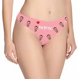 Custom Name&Face Underwear for Women Personalized Always Love Lingerie Women's Classic Thongs Funny Lovers Gift