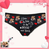 Custom Photo Underwear Personalized I love You Women's High-cut Briefs