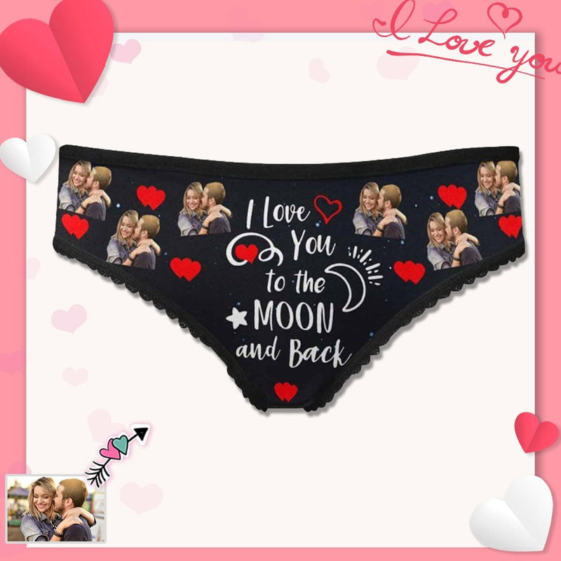 Custom Photo Underwear Personalized I love You Women's High-cut Briefs