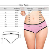 Custom Photo Underwear Personalized I love You Women's All Over Print High-cut Briefs Honeymoon for Her