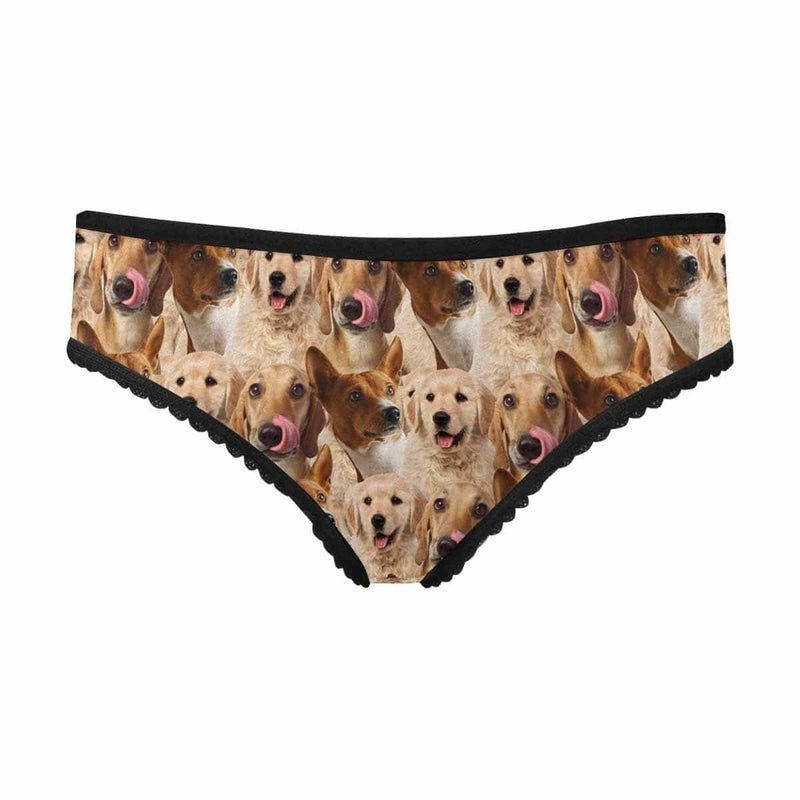 Custom Photo Women's Underwear Personalized Dogs Women's All Over Print High-cut Briefs