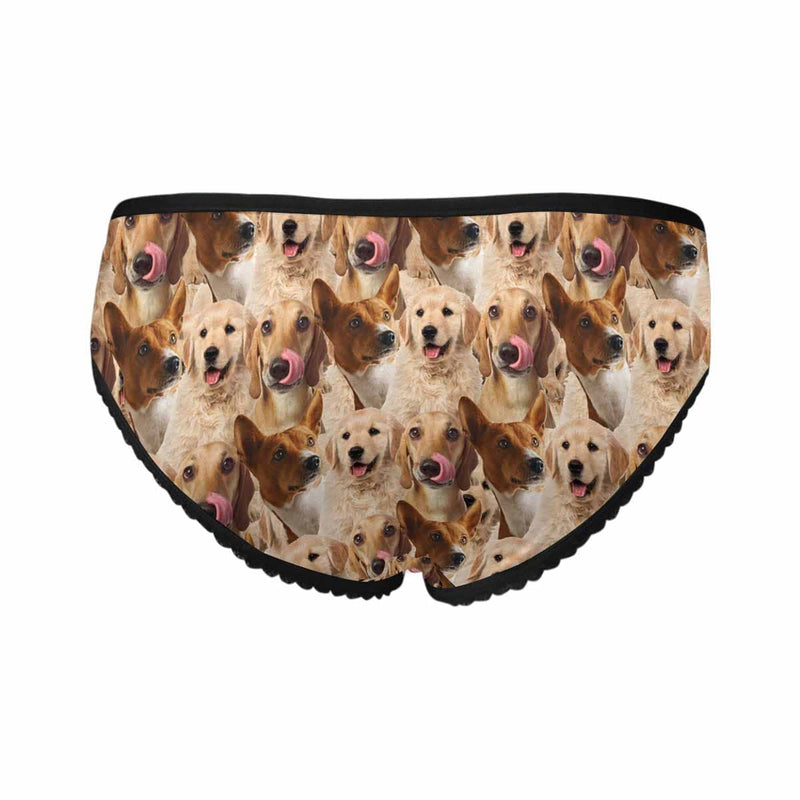 Custom Photo Women's Underwear Personalized Dogs Women's All Over Print High-cut Briefs