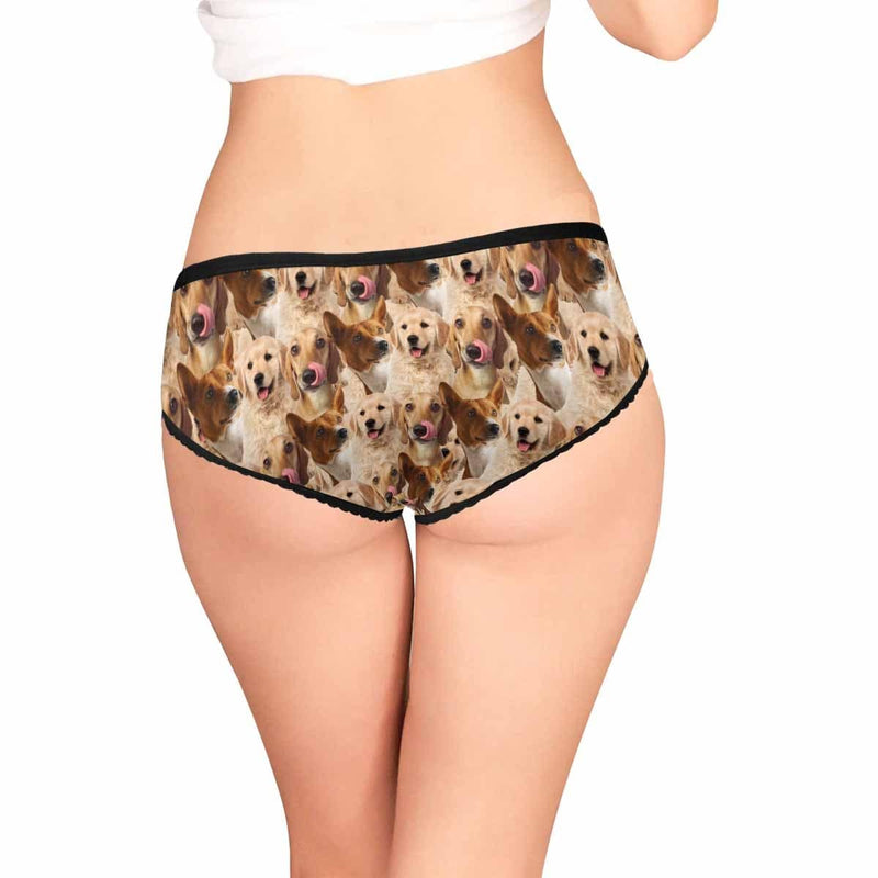 Custom Photo Women's Underwear Personalized Dogs Women's All Over Print High-cut Briefs