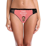 Custom Sexy Underwear Personalized Face Belongs Women's Lace Panty Funny Lovers Gift