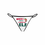 Custom Thongs Underwear with Face Personalized Touch My Elf Women's G-String Panties