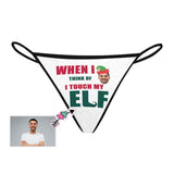 Custom Thongs Underwear with Face Personalized Touch My Elf Women's G-String Panties