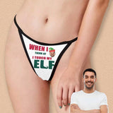 Custom Face Thong Underwear Personalized Touch My Elf G-String Panties