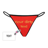 Custom Thongs Underwear with Text Personalized Your Dirty Women's G-String Panties Honeymoon Gift for Her