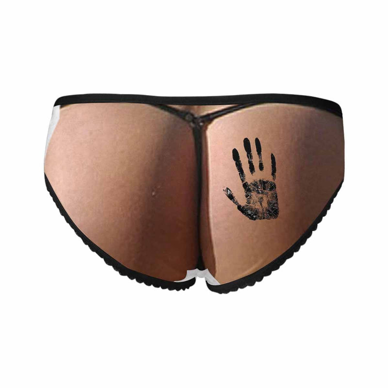 Custom Underwear for Women Personalized Face Ripped Ass Women's All Over Print High-cut Briefs