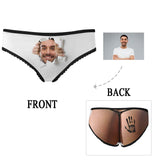 Custom Face Underwear Personalized Ripped Ass Women's High-cut Briefs