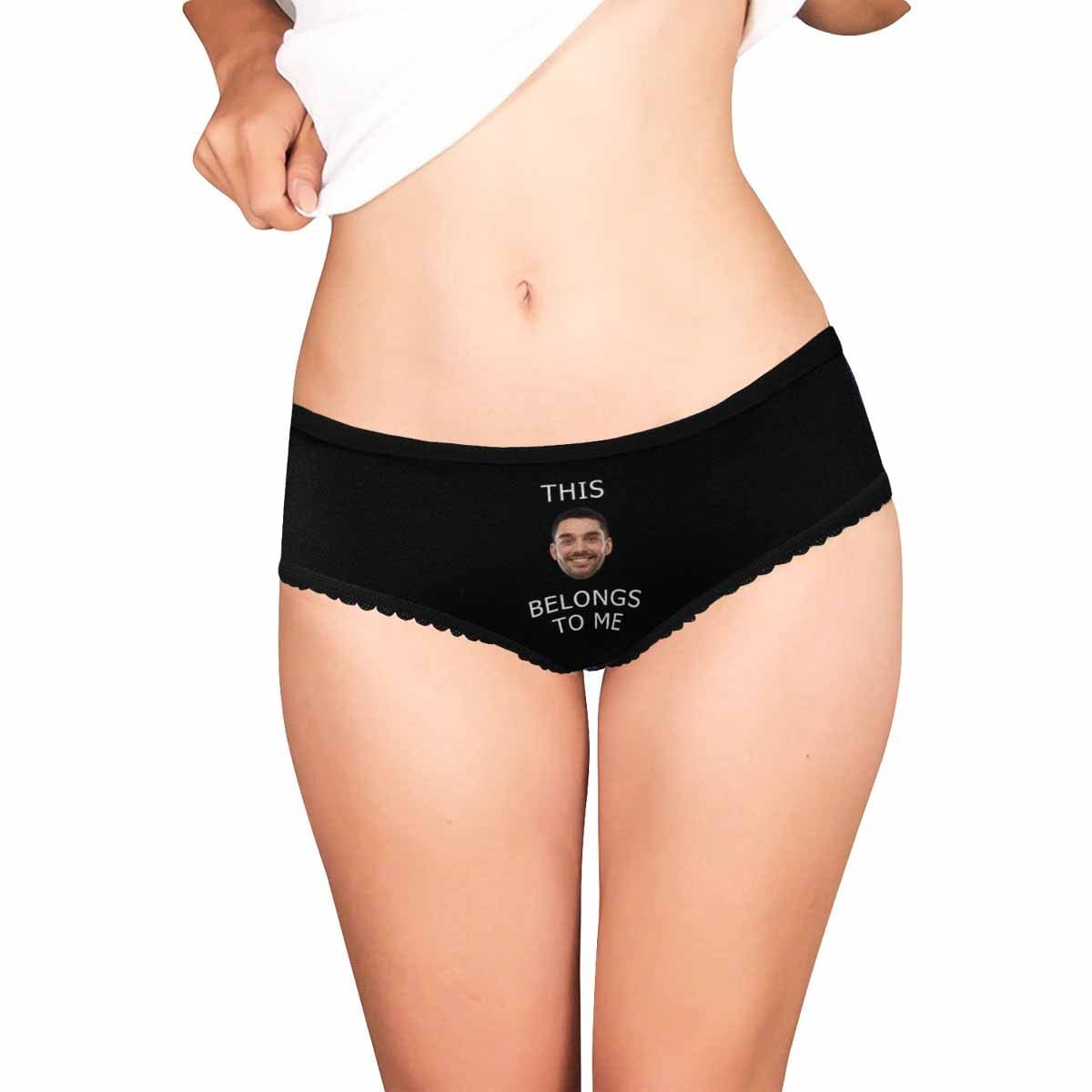 Custom Underwear with Face Personalized Belongs To Me Women&