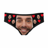 Custom Underwear with Face Personalized Faithful Lover Women's High-cut Briefs Valentine's Day Gift For Her