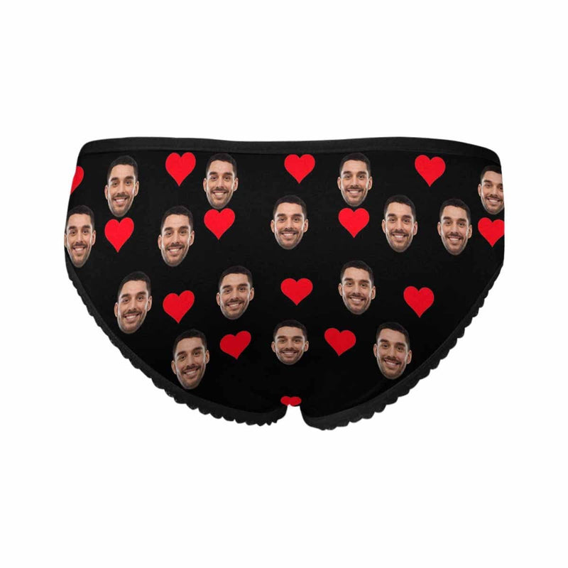 Custom Underwear with Face Personalized Faithful Lover Women's High-cut Briefs Valentine's Day Gift For Her