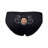 Custom Underwear with Face Personalized Husband Face Muscle Women's High-cut Briefs Funny Lovers Gift