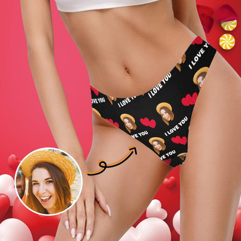 custom love you women underwear thongs