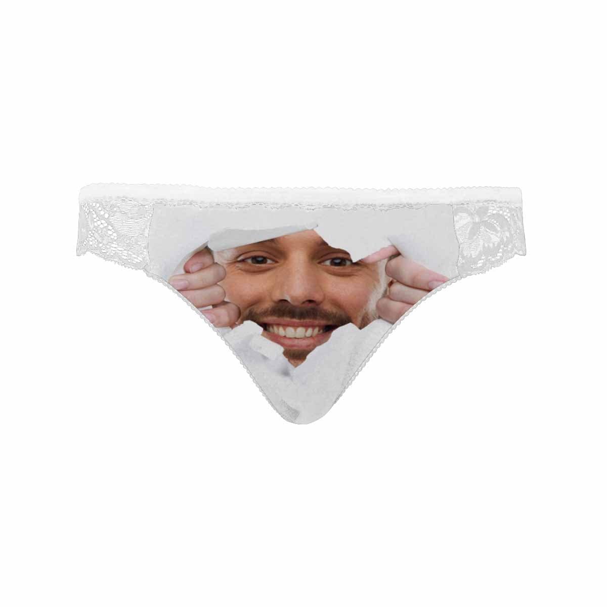 Custom Underwear with Face Personalized Open Bride Panties Women&