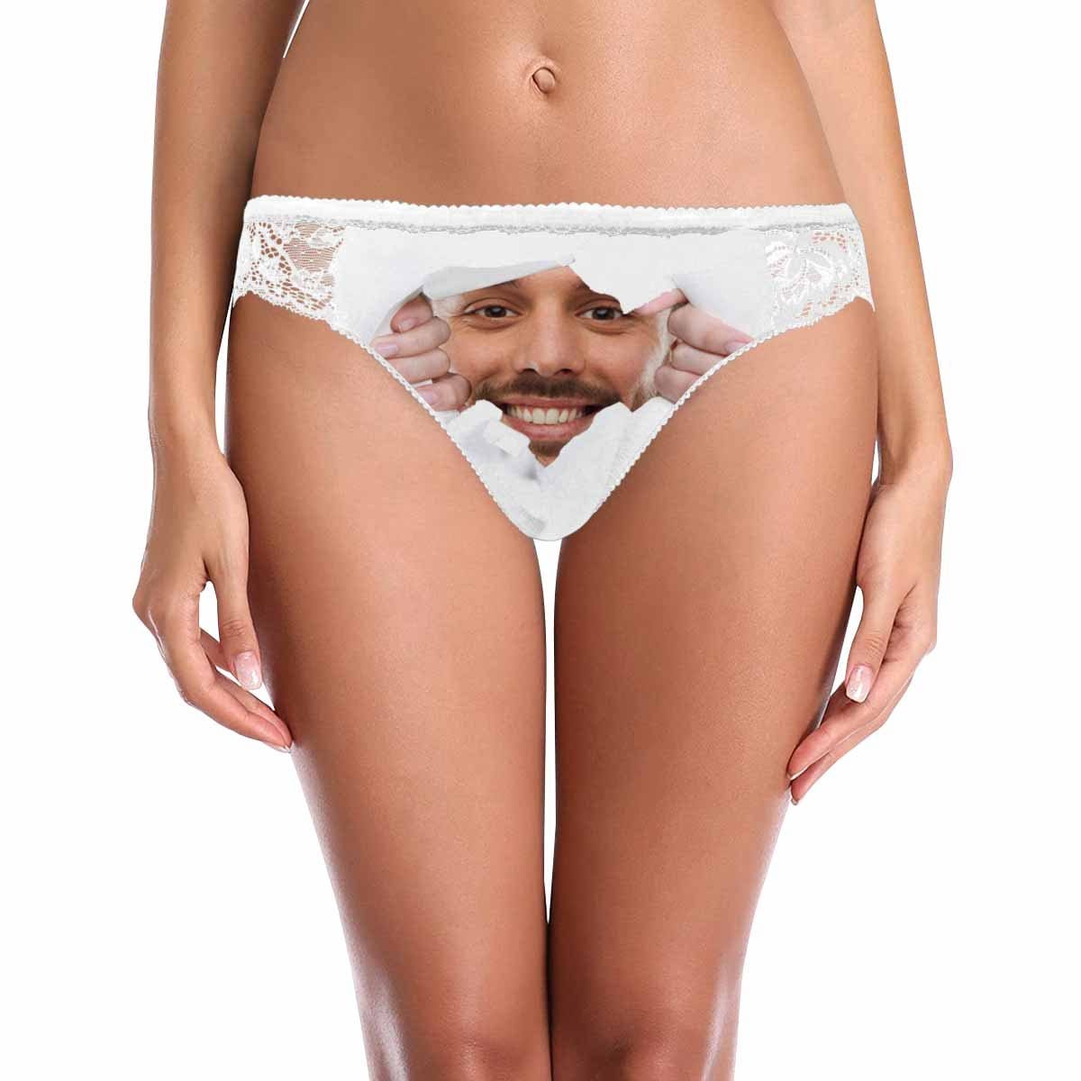 Custom Underwear with Face Personalized Open Bride Panties Women&