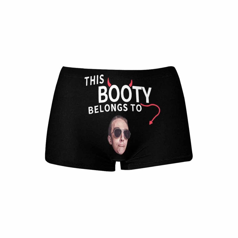 Custom Underwear with Face Personalized This Booty Women's Boyshort Panties Anniversary Gift