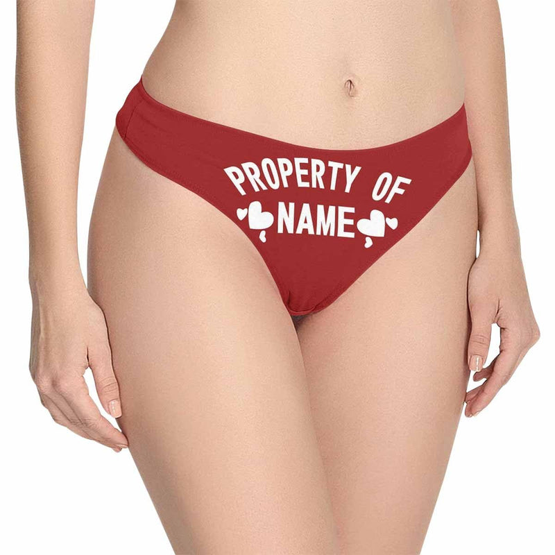 Custom Underwear with Name Personalized Best Love Lingerie Women's Classic Thongs Valentine's Day Gift For Her