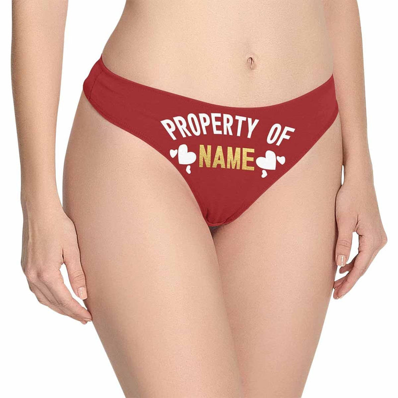 Custom Underwear with Name Personalized Best Love Lingerie Women's Classic Thongs Valentine's Day Gift For Her