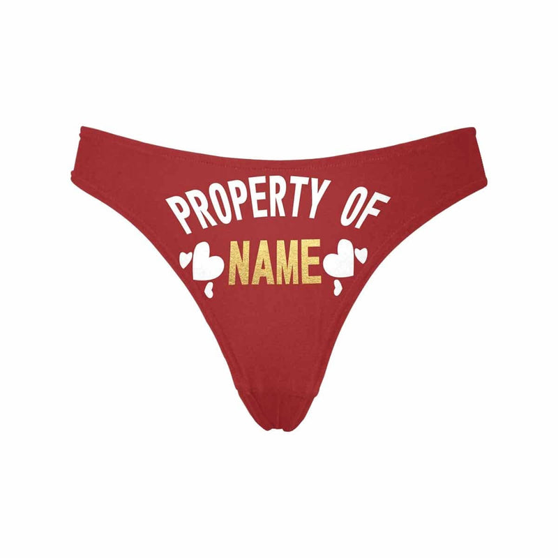 Custom Underwear with Name Personalized Best Love Lingerie Women's Classic Thongs Valentine's Day Gift For Her