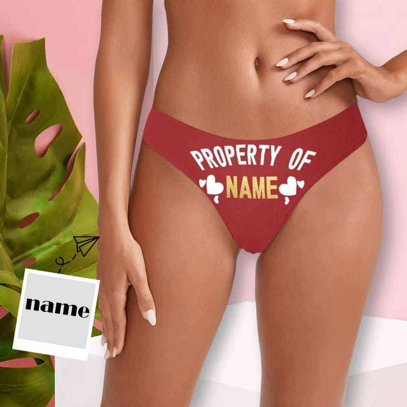 Custom Name Underwear Personalized Best Love Women's Classic Thongs