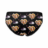 Custom Women's Underwear Personalized Face Couple Love Swan Women's All Over Print High-cut Briefs