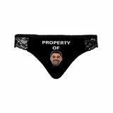 Custom Womens Panties Personalized Face Property Sexy Underwear Women's Lace Panty Honeymoon Gift Valentine's Day Gift