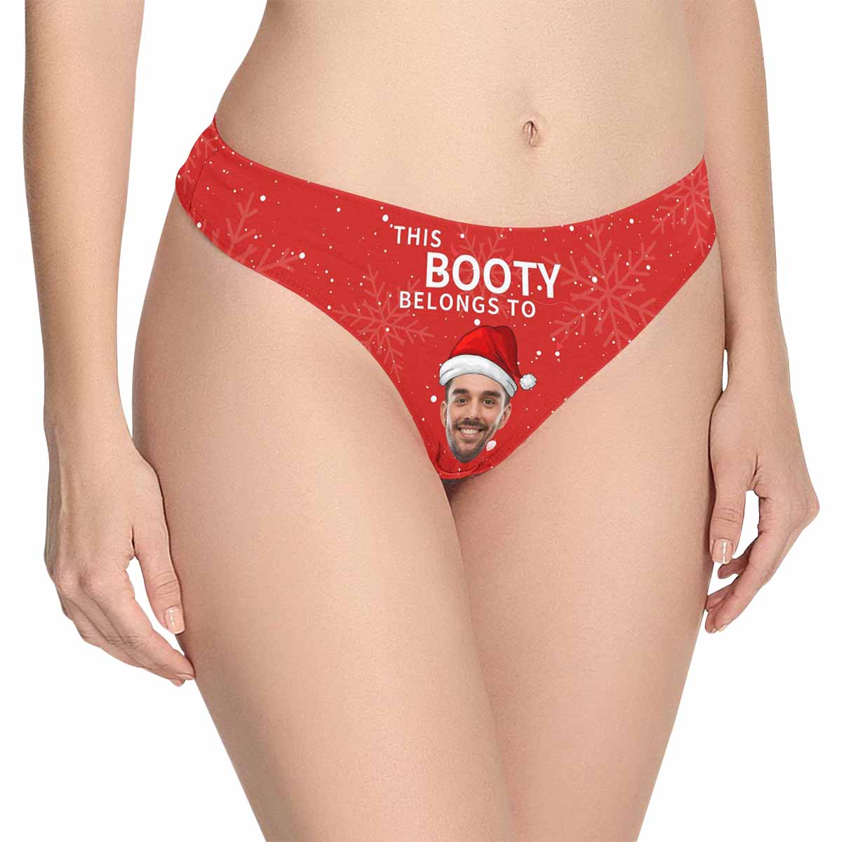 Personalized Face Christmas Booty Women&