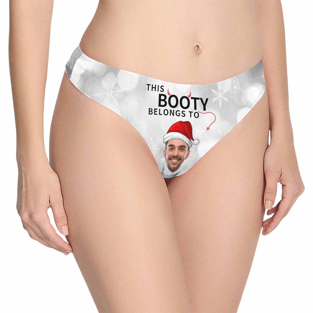 Personalized Face Christmas Booty Women&