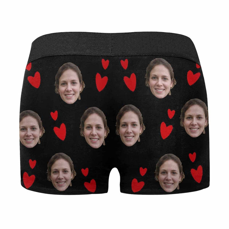 Personalized Face Licked It Women's Boyshort Panties&Men's Boxer Briefs Custom Matching Briefs Underwear For Couple Valentine's Day Gift