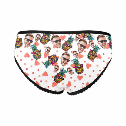 Personalized Face Pineapple Love Underwear Custom Women&