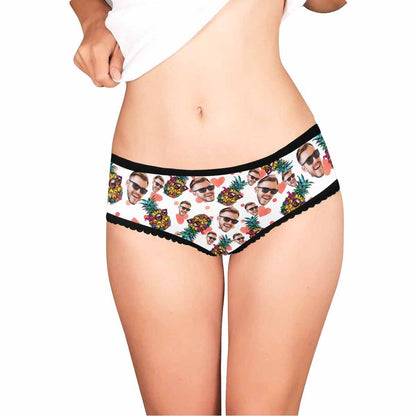 Personalized Face Pineapple Love Underwear Custom Women&