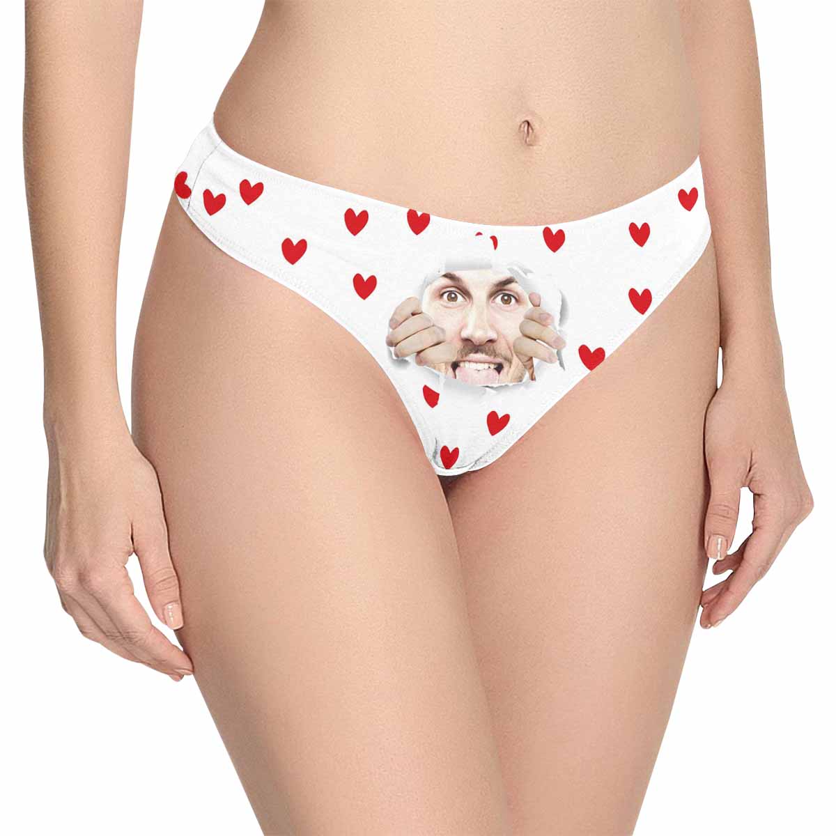 Personalized Face Underwear Custom Open Women&