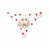 Personalized Face Underwear Custom Open Women's Classic Thongs Funny Lovers Lingerie Gift