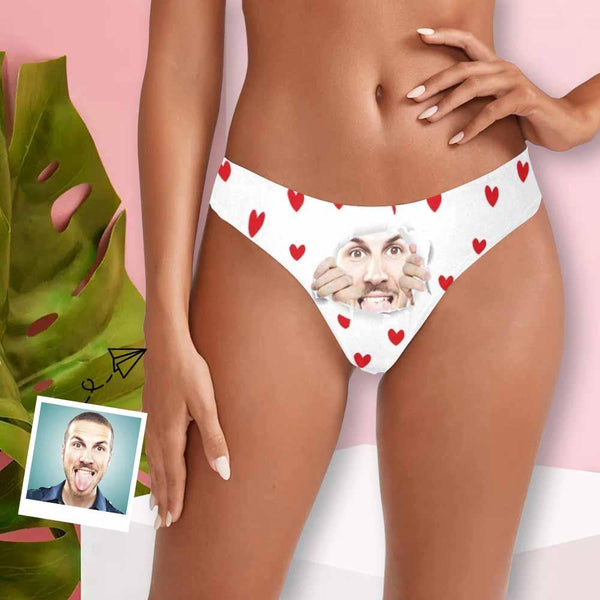 Custom Face Women's Underwear Open Thongs